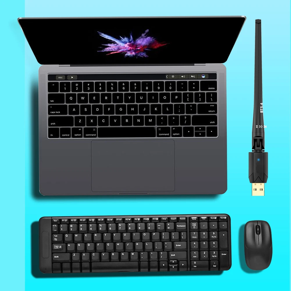 USB 블루투스 호환 5.4 어댑터, USB 무선 리시버, 음악 오디오 리시버 송신기용, 윈도우 11, 10/8.1/7 지원