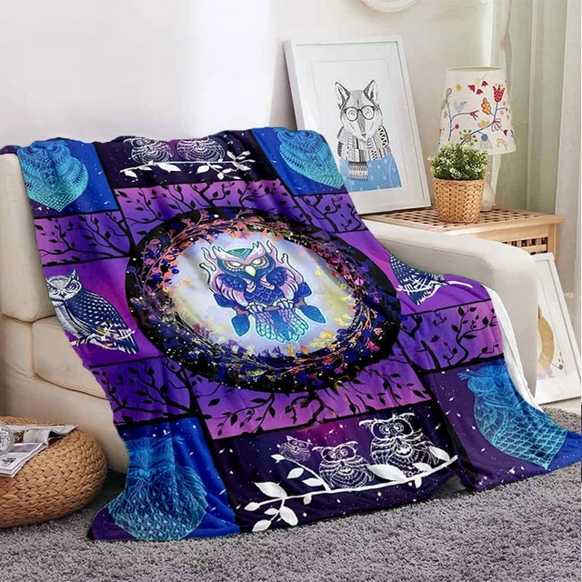 Norse Yggdrasil Tree of Life Fleece Blanket – Blue Pagan