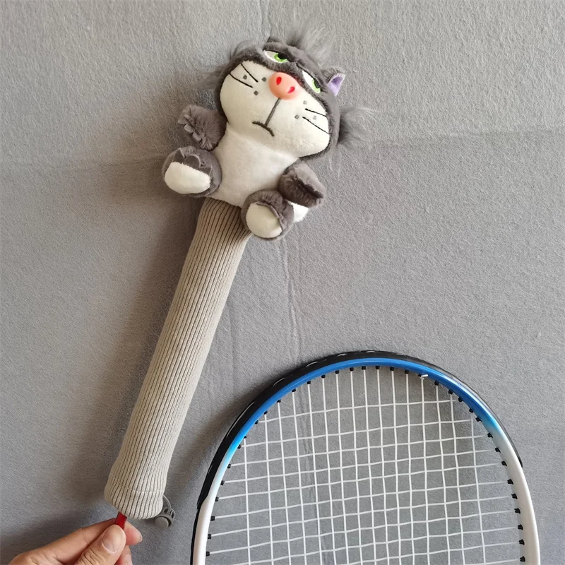 동물 배드민턴 라켓 핸들 커버, 봉제 인형 그립 보호대, 수공예 선물