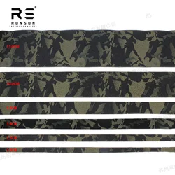 Black Camouflage Printed Nylon Loop Fastener Strap - Durable for Tactical and Outdoor Gear (Multicam black)