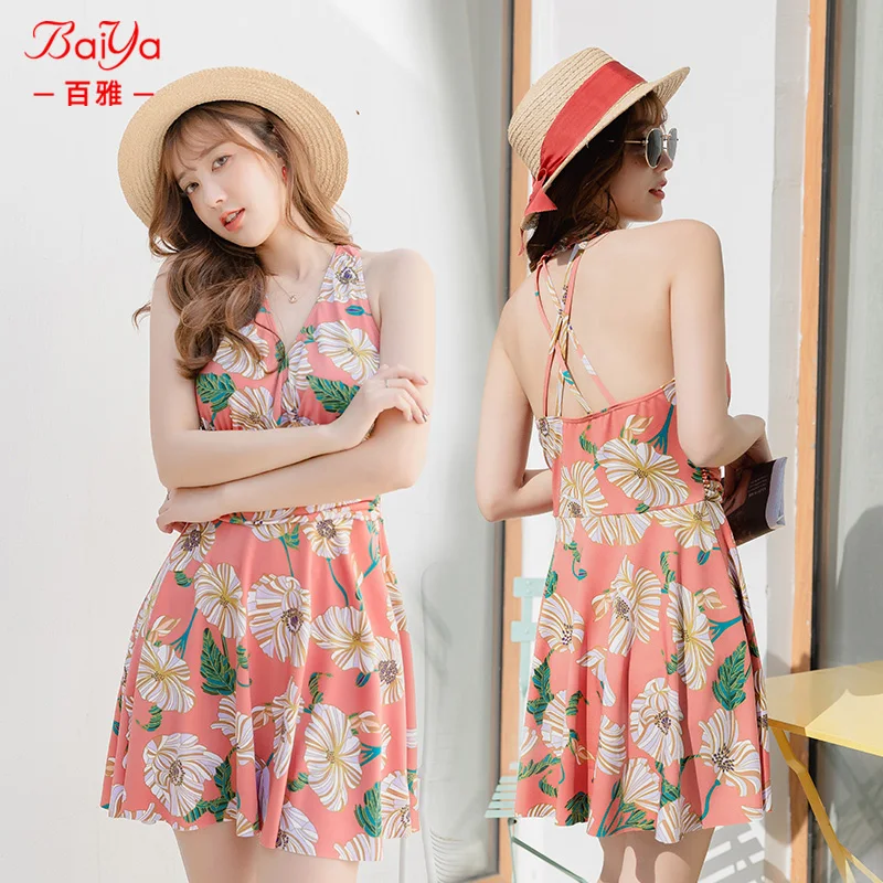 plus Size  Swimsuit Dr Sle Vaion Hot Spring Conservation Belly Covering Plump Swimwear for plus Size Women