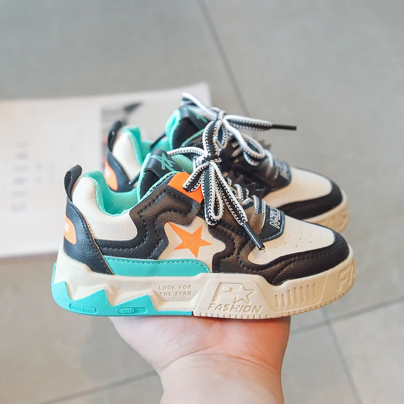 Kids Sneakers Autumn Boys Sports Running Chunky Trainers Girls Fashion Brand Star Casual Tennis Shoes Breathable Thick Soft