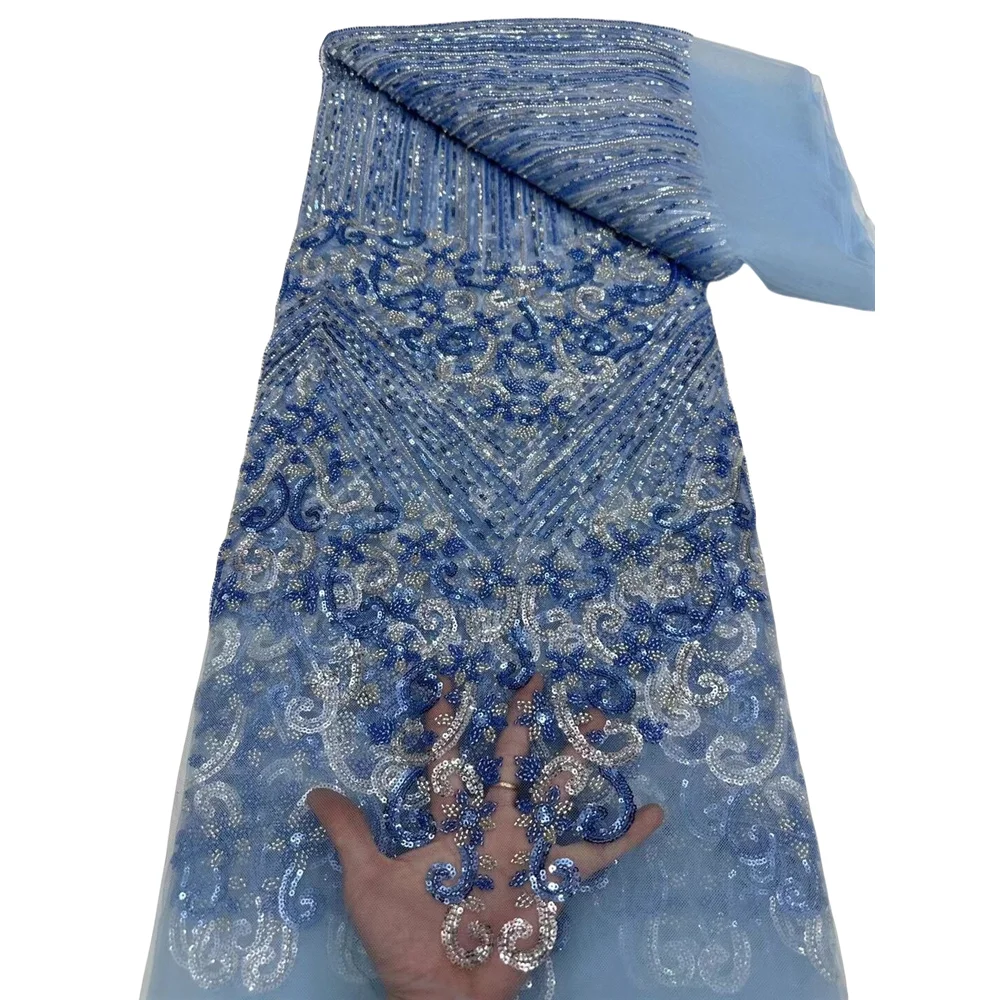 

Французская Тюлевая кружевная ткань, блестки, вышивка бисером, африканская нигерийская кружевная ткань для шитья платья