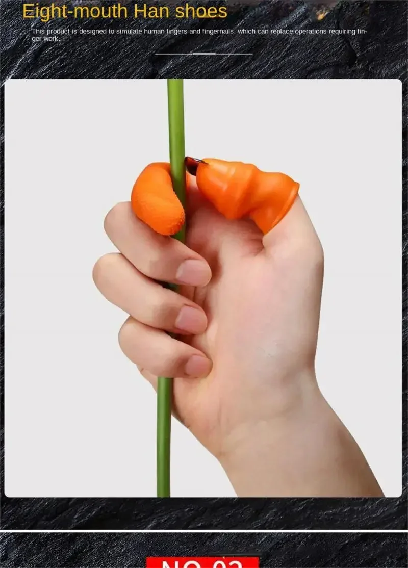 1pc Thumb Cutter Separator Finger Harvest Knife Protective Fingertip Rubber Cover Vegetable Picking Device Home Gardening Tools garden tool finger protector finger guard knife cover