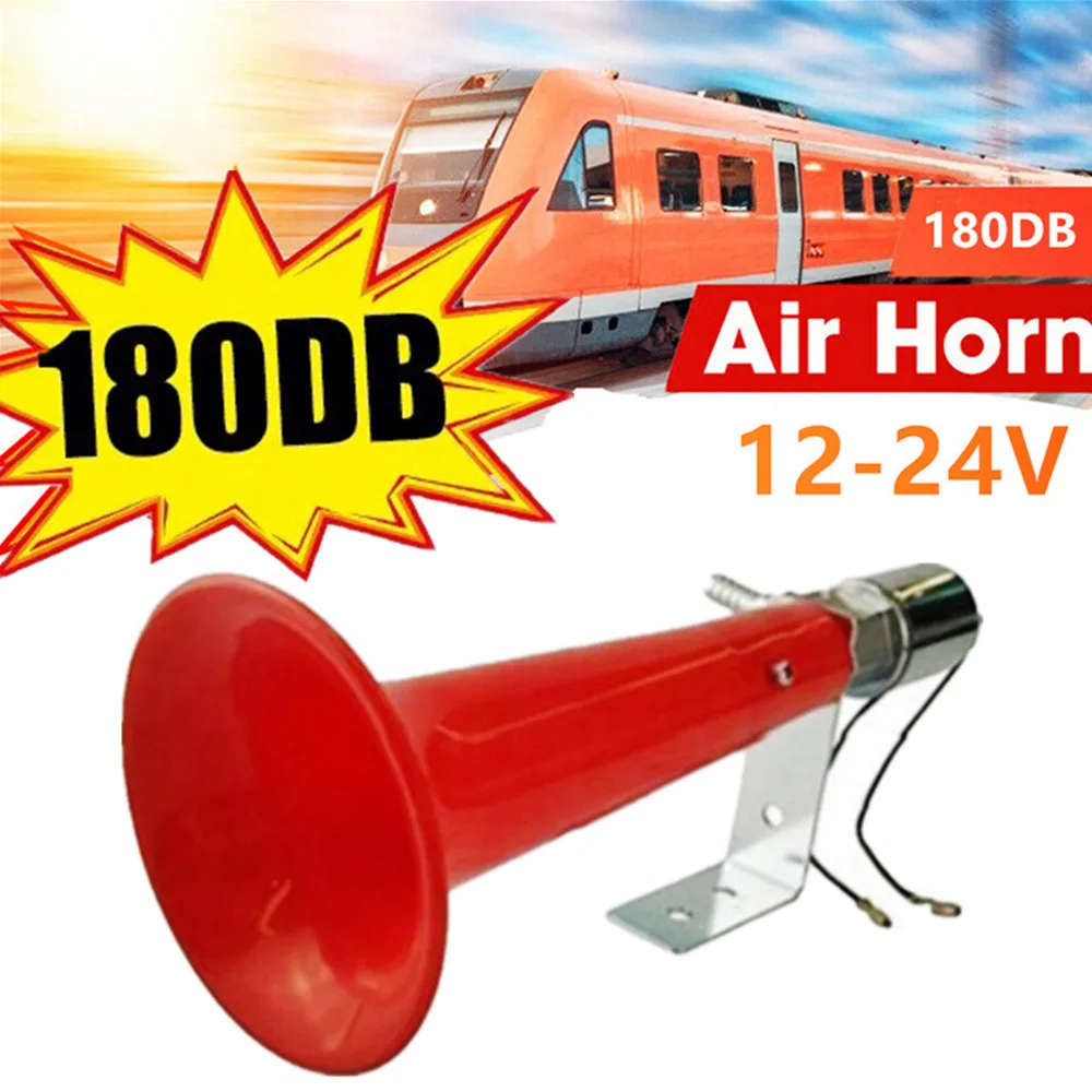 Super Loud Car Air Horn 12v/24v Alarm Horn 180dB Electric Air Compressor Signal Alarm for Car Truck Motorcycle Van