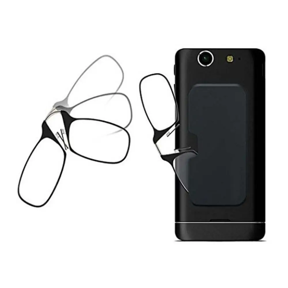 Reading Glasses Nose Clip Reading Glasses without temples +1.0-+3.0 Legless Nose Glasses Lazy Rimless Transparent Eyeglasses