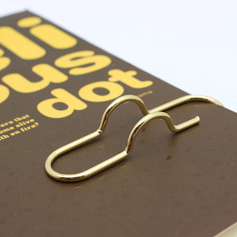 Paper Clips Metal Pen Holder Clip School Bookmarks Photo Memo Ticket Clip Stationery Office School Supplies 2Pcs