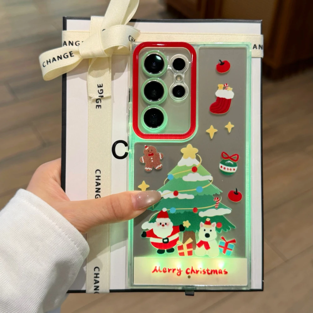 Festive Glow Luminous Call Light-Up Flash Phone Case with Color-Changing Cover