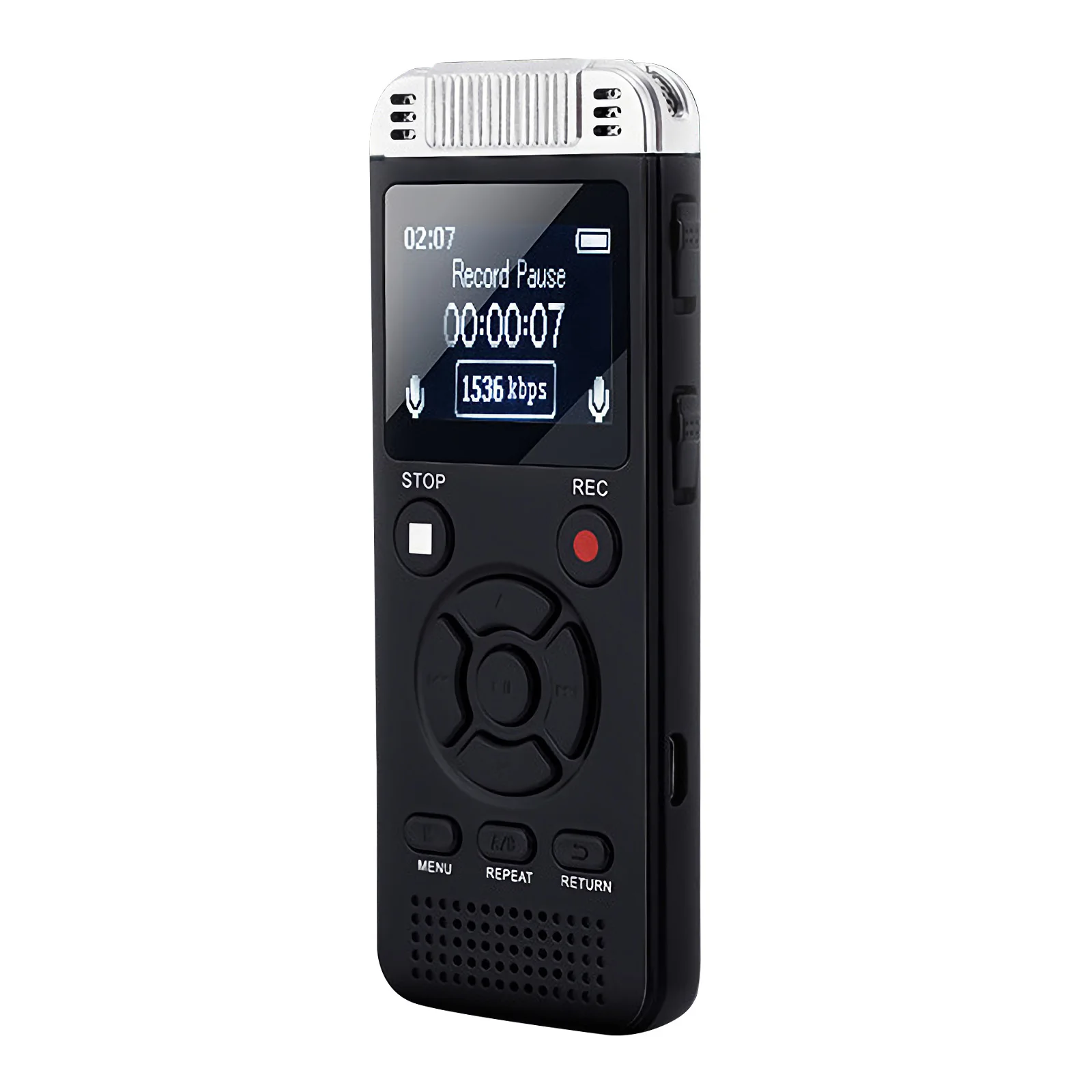 ProfessionalDigitalVoiceRecorder3072kbpsHDAudioDualMicrophone
