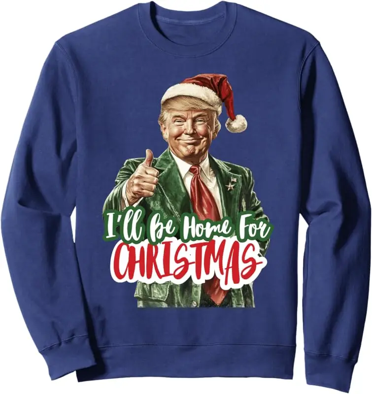 thumbnail image 1 of Suéter con capucha navideño de Trump, 1 of 5
