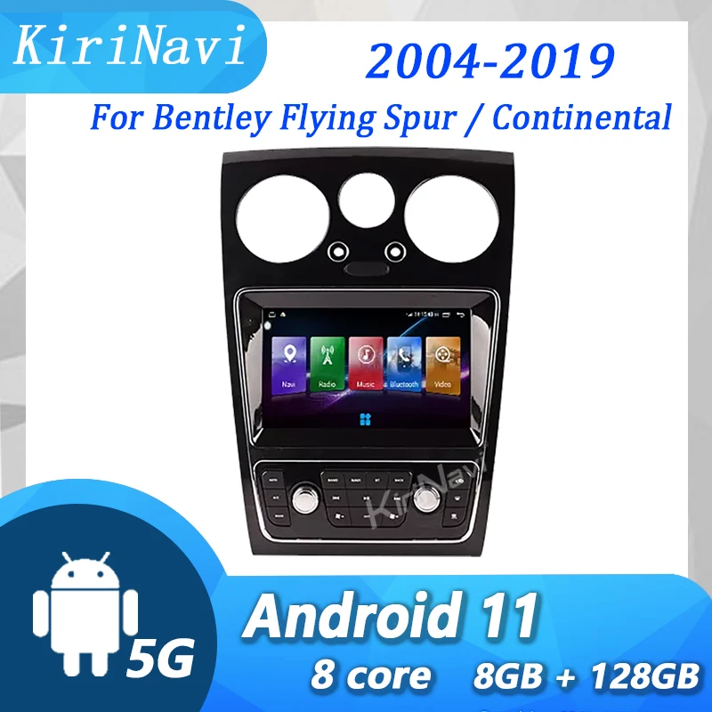 Kirinavi Autoradio Android 13 Per Bentley Flying Spur Continental 2004-2020 Navigazione Gps Automatica Lettore Multimediale Dvd 4G Stereo
