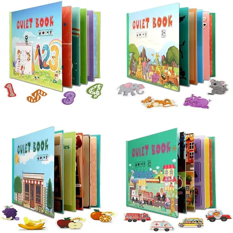 4 pz/set libri per bambini libro occupato Montessori per bambini 2