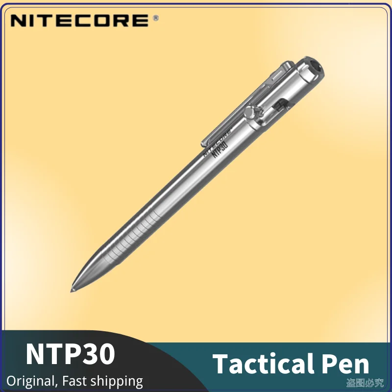 NITECORE NTP30 Bolt Action Tactical Pen Self-defense Titanium