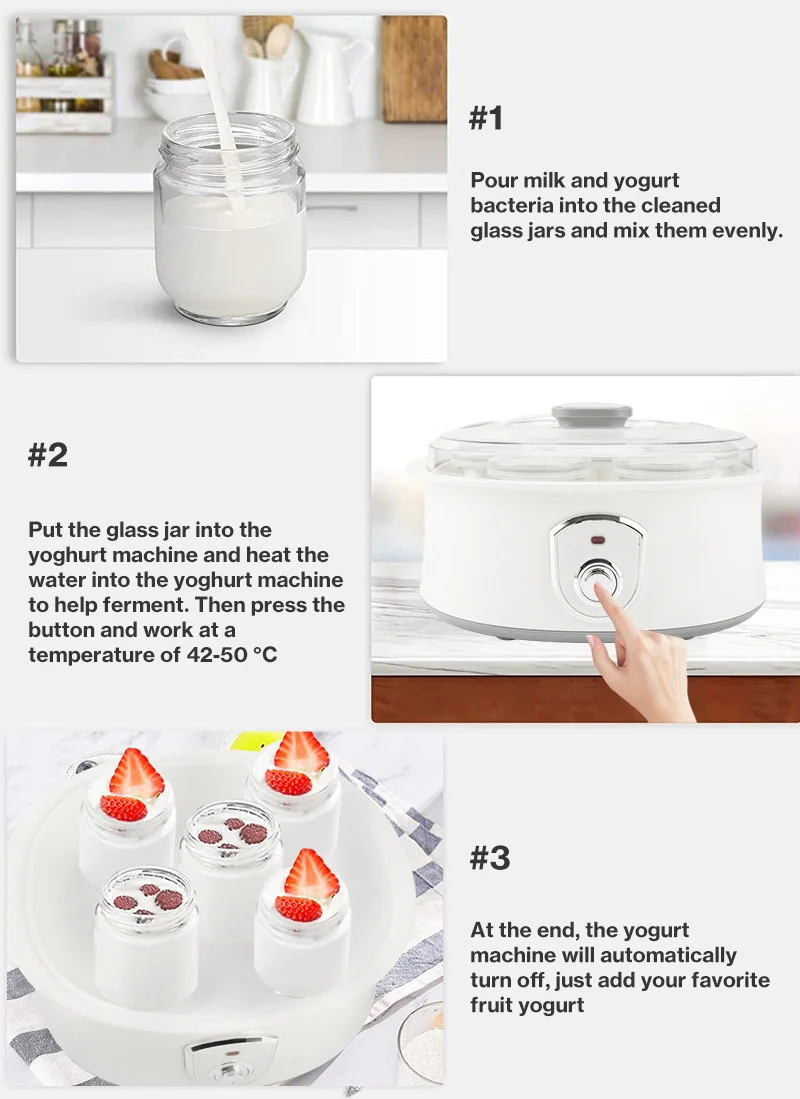 DMWD Electric Fruit Enzyme Fermention Machine Automatic Yogurt Maker Yoghurt Glass Liner Tank Rice Wine Natto Leben Fermenter
