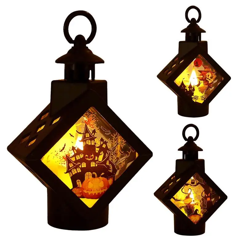 

Фонарь для Хэллоуина, дневные свечи, центральные части стола, портативная Праздничная лампа для Хэллоуина, домашнее украшение для стола