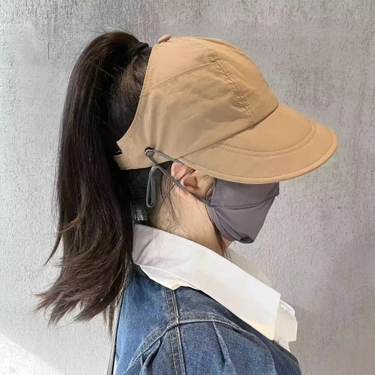 Women Sun Hat Summer Wide Brim Foldable Adjustable Outdoor Beach Bucket Hat UV Protection Visors Fisherman Ponytail Caps sun protection hat fisherman hat