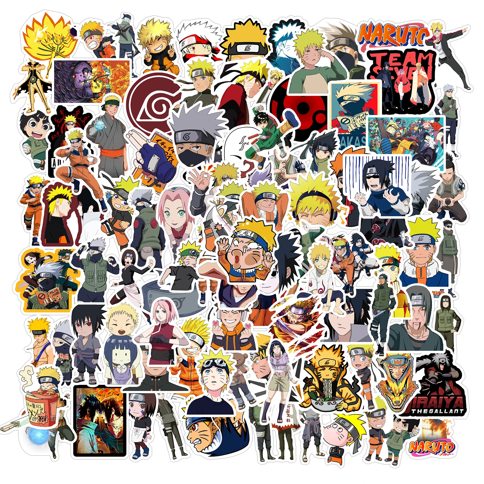 

100pcs Anime Naruto Cartoon Graffiti Stickers Phone Guitar Laptop Notebook Suitcase Waterproof Sticker Kids Toy