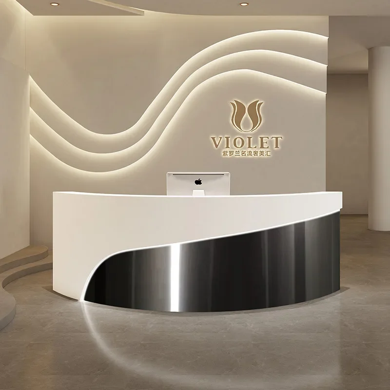Podium Luxury Furniture Store Store Reception Table Church Pulpit Salon Furniture Entrances Luxury Reception 180cm