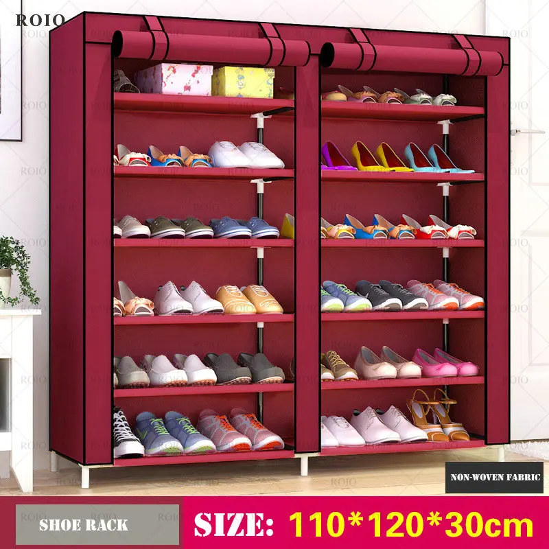 Double-row Wooden Shoe Rack Save Space Boots Shoes Storage Organizer  Large-capacity Home Furniture Shoe Cabinet With Drawer - Shoe Cabinets -  AliExpress