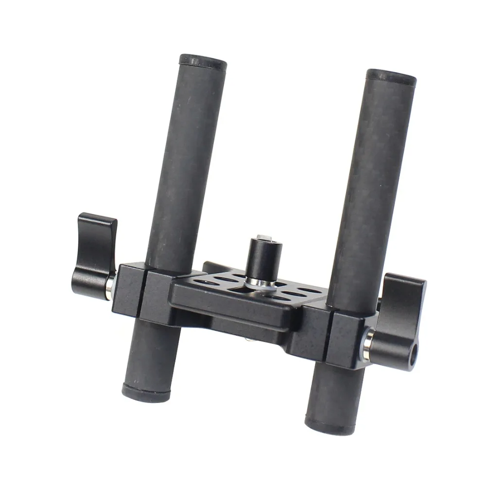2PCS 10cm 25cm 30cm 40cm Carbon Fiber Tube Rod w/ 15mm Telephoto Lens Support fo