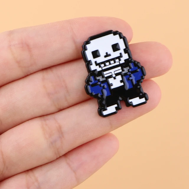 Game Undertale Sans Enamel Pins Pixel Cartoon Figure Pin Metal