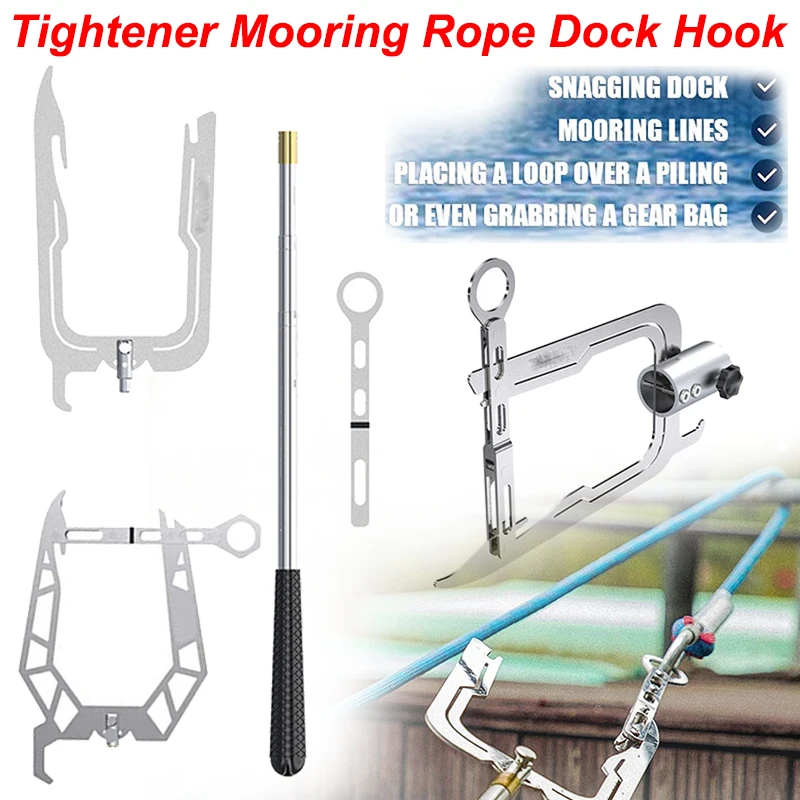 Multi Purpose Dock Mooring Rope Dock Hook Stainless Steel Long-distance  Threader Boat Hooks Cable Wire Guider Tool