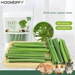 Rabbit Dried Papaya Stem Molar Sticks Small Pet Teeth Grinding Toy for Chinchilla Guinea Pig Hamster Natural Snacks Bunny Items