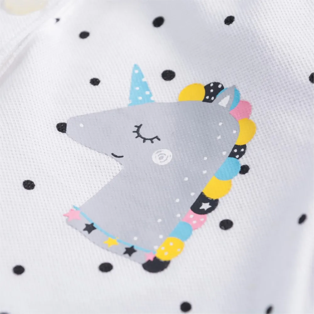 Girls Polo Dresses Summer Casual Children's Dresses Turn-down Collar Unicorn Dot Black Kids White Dress Back to School