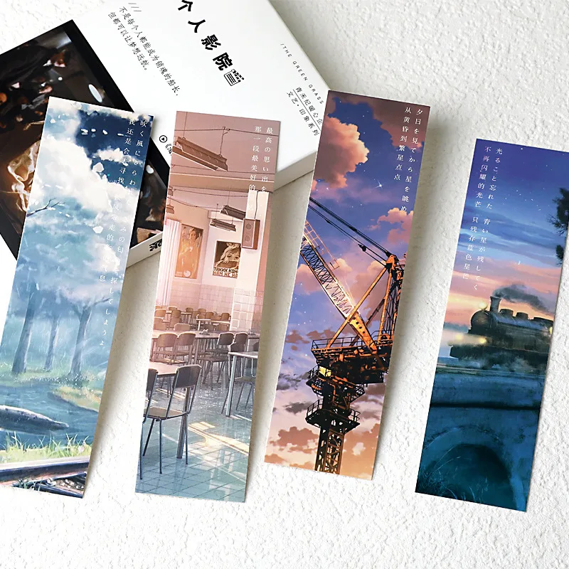 

30 Pcs/set Sunny Paper Bookmark Japanese Style Illustration Book Markers Message Card Stationery