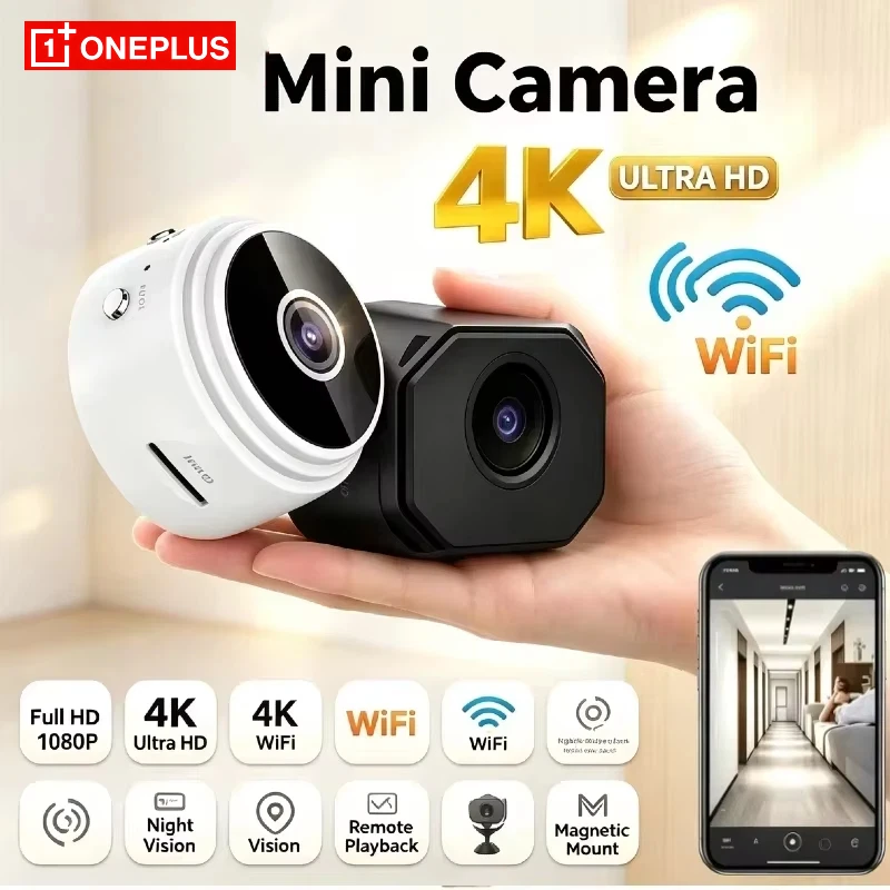 4K Ultra HD WiFi Wireless Indoor Security Camera with App Remote & Local Video Storage
