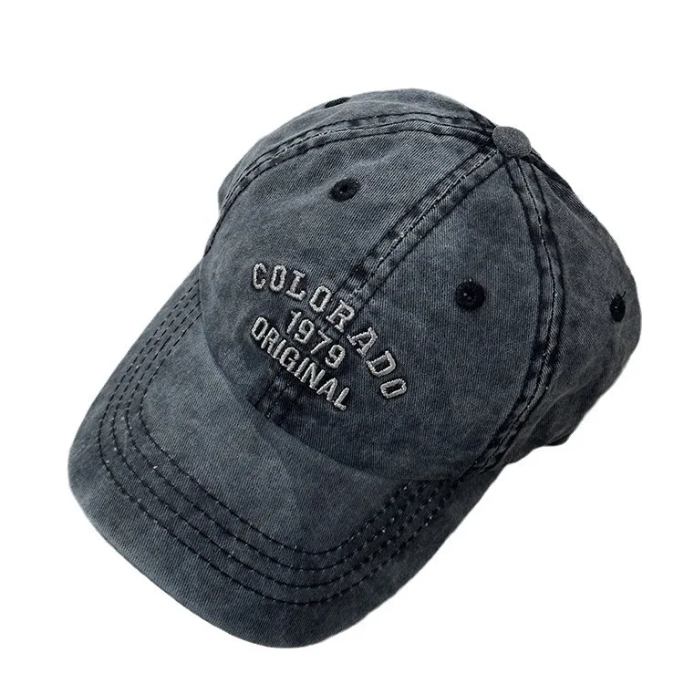 Retro Colorado Letter Embroidery Baseball Caps Spring Summer Cotton Adjustable Casual Hat Hip Hop Streetwear Sun Hats For Baby