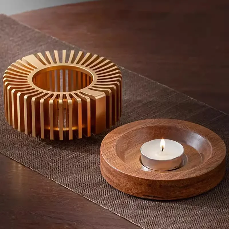 Wood Candle Cooking Tea Stove Tea Warmer Base Hot Warmer Candle Perfume Diffuser