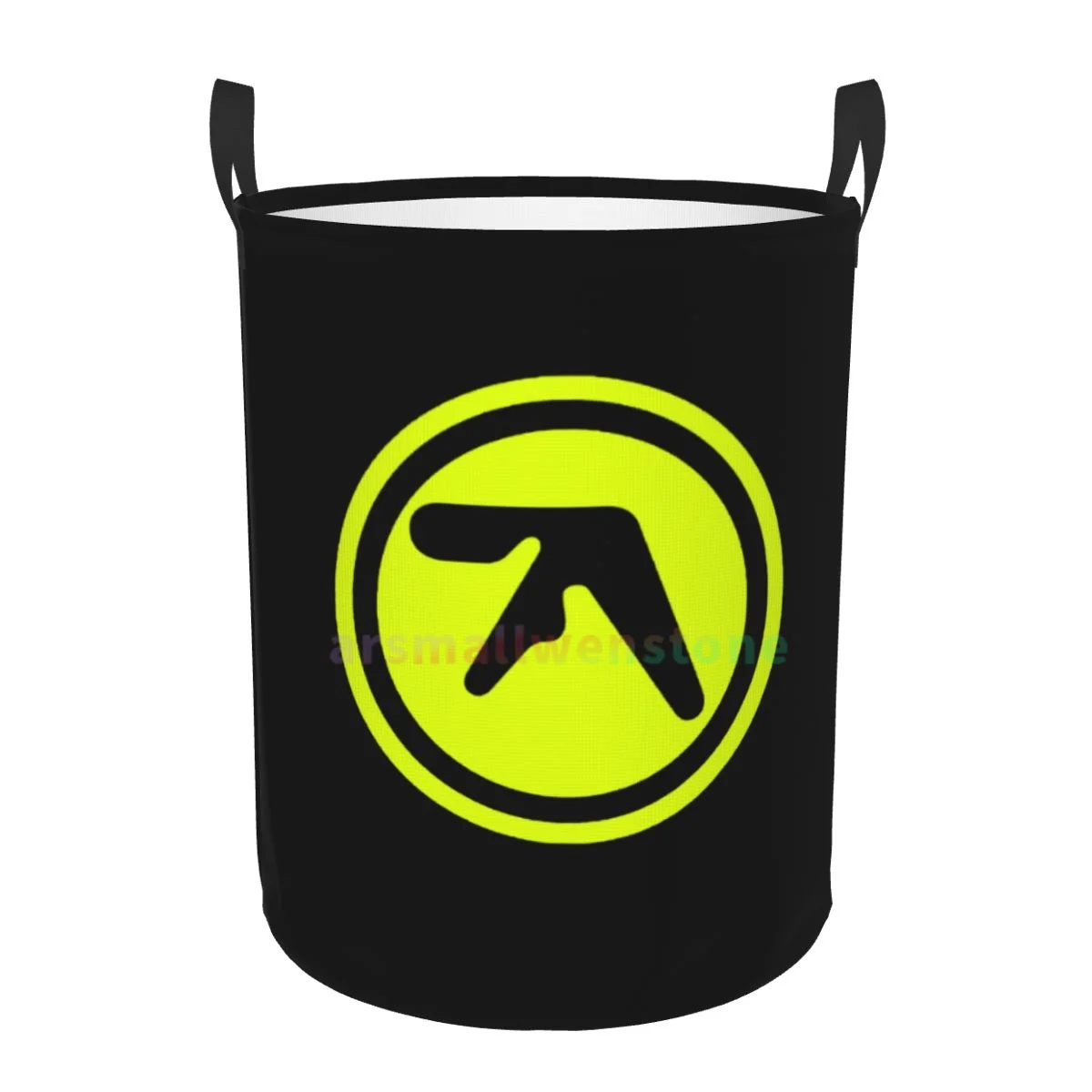 Aphex Twin Print Round Laundry Hamper Storage Basket Toys Clothes Organizer Bin for Home Bathroom Bedroom Dorm Nursery 6