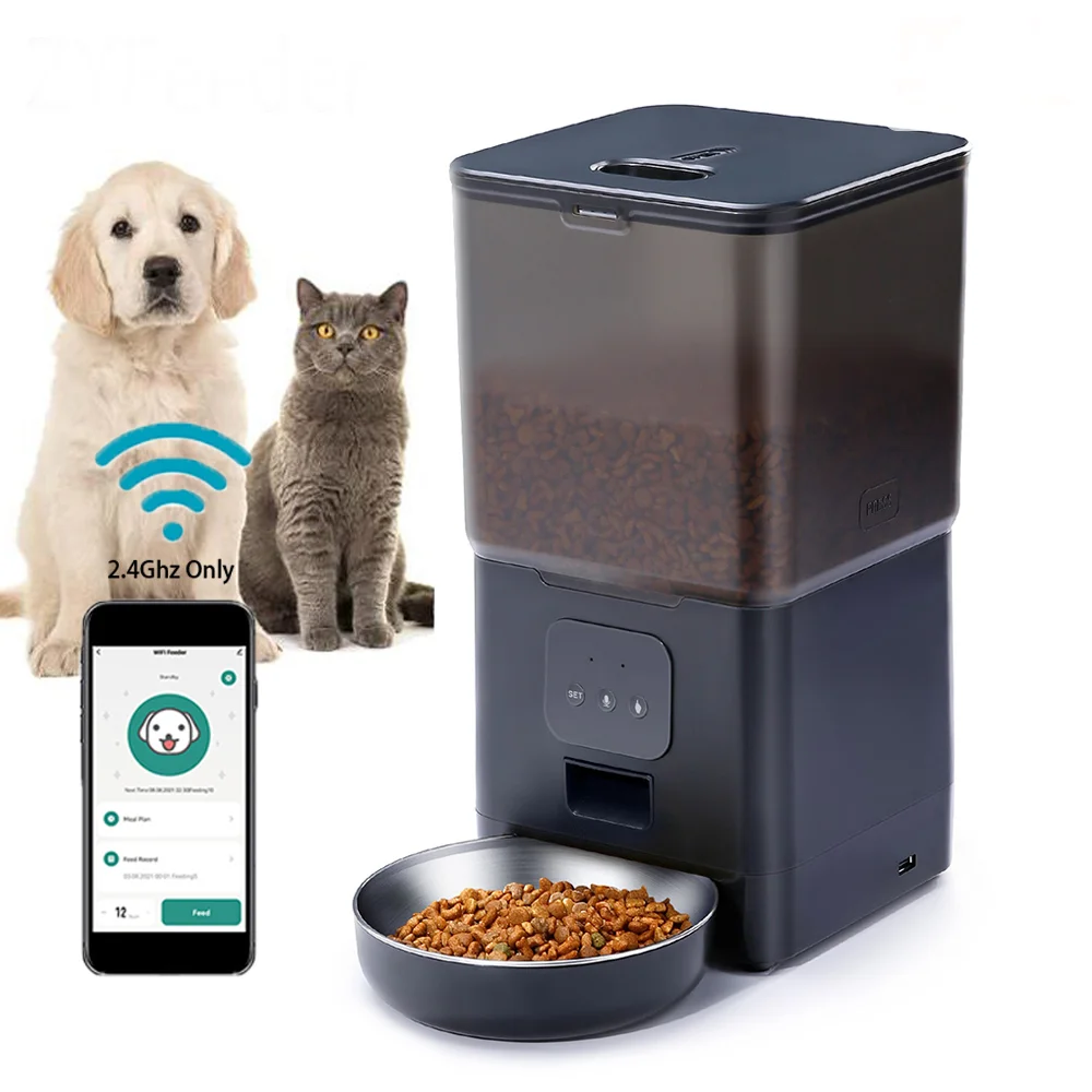 

6L Smart WIFI Automatic Pet Feeder APP Control Cat Food Dispenser Dog Automatic Feeder Pet Timing Voice Bowl for Pets Dry Food