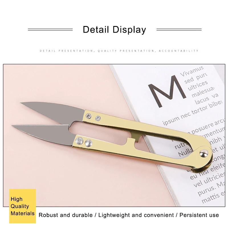 Description Picture 6 of item5/10/12pcs Yarn Shears Cutting Sewing Scissors Shears Cross Stitch Scissors Embroidery Scissor U Thread Scissors for Fabric DIY