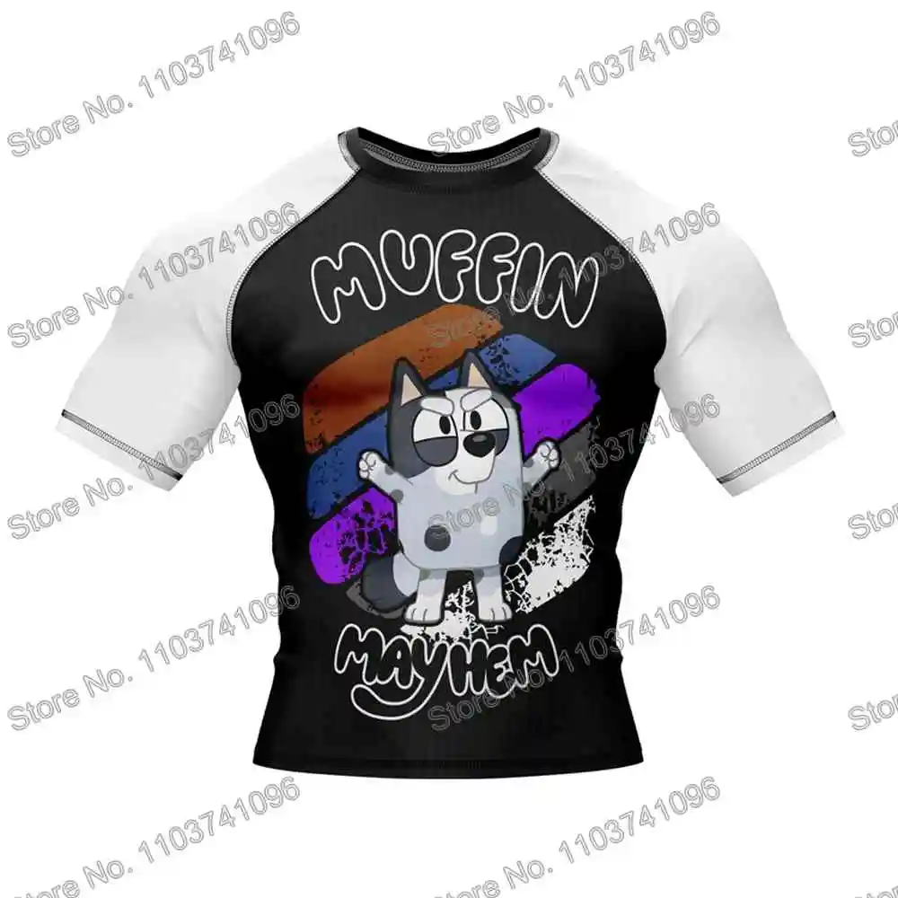 Heeler Rollers Surf Clothing BJJ MMA Men Rash Guard Short Sleeve Diving T-Shirt Tight Swimwear Summer Beach Floatsuit Women GYM