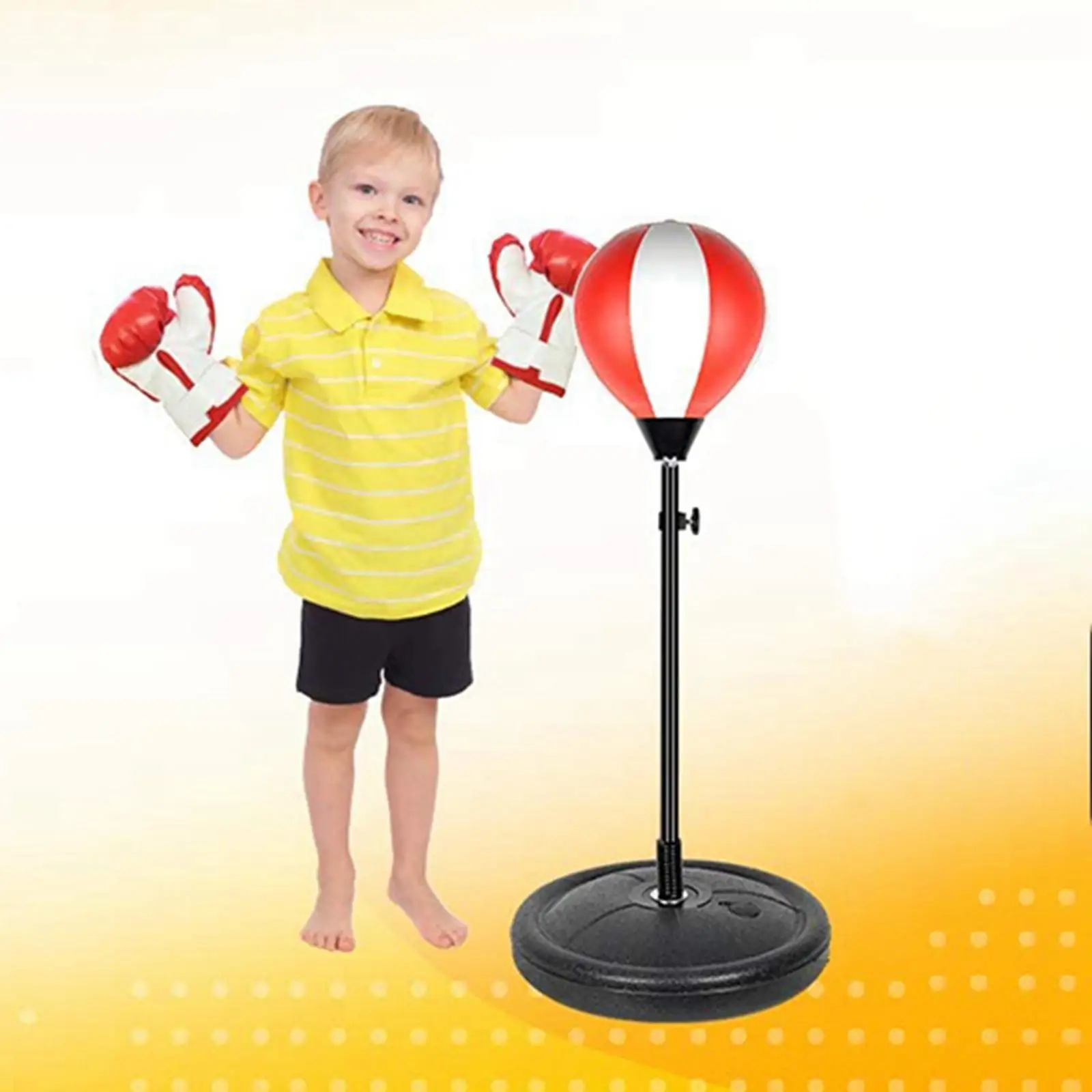 Punching Bag for Kids Hand Pump with Adjustable Stand Inflatable Boxing Set for Ages 7 to 14 Years Old Presents Junior Teenager