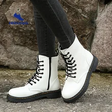 Botas blancas para hombre y mujer, botines gruesos, cálidos e impermeables, zapatos de diseñador de moda, talla grande, Invierno