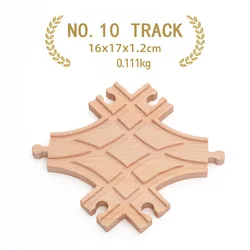 Deluxe Wooden Train Track Accessories Set for Kids - Premium Quality Railway Toys (Track No 10)