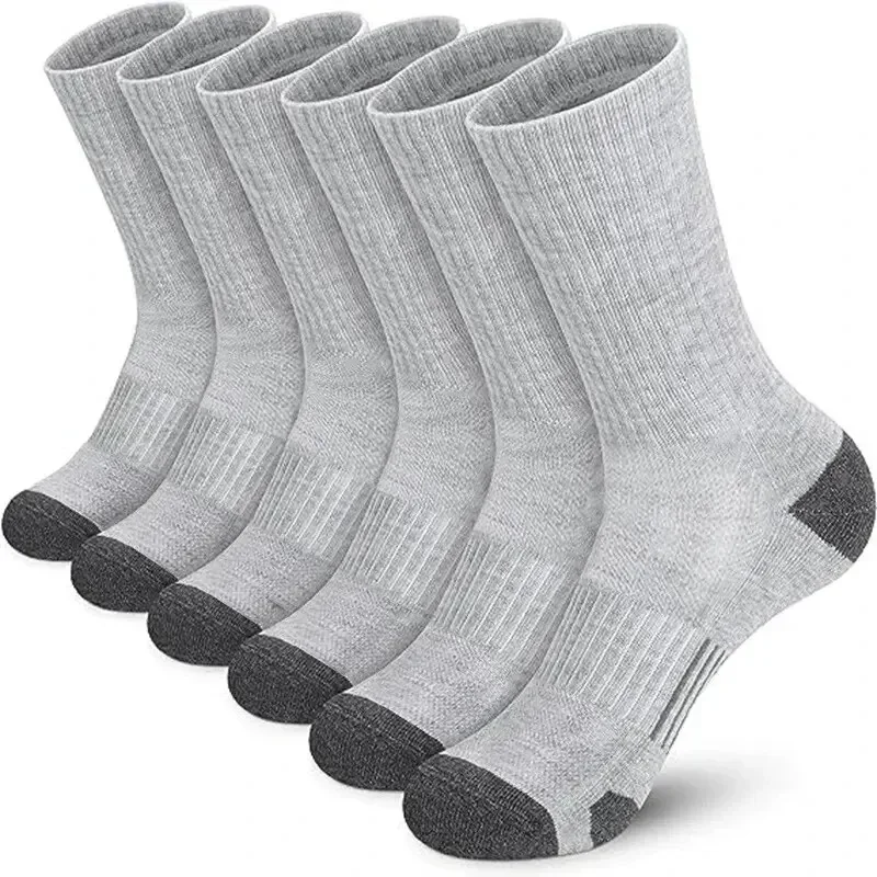 Men Middle Length Socks Trendy Versatile Vertical Stripes Comfortable Soft Sweat Absorbing All Season Casual Sock 1/6/12/30Pairs