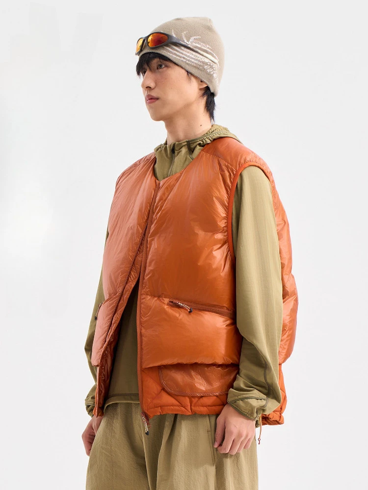 White Duck Down Vest Lifestyle Image