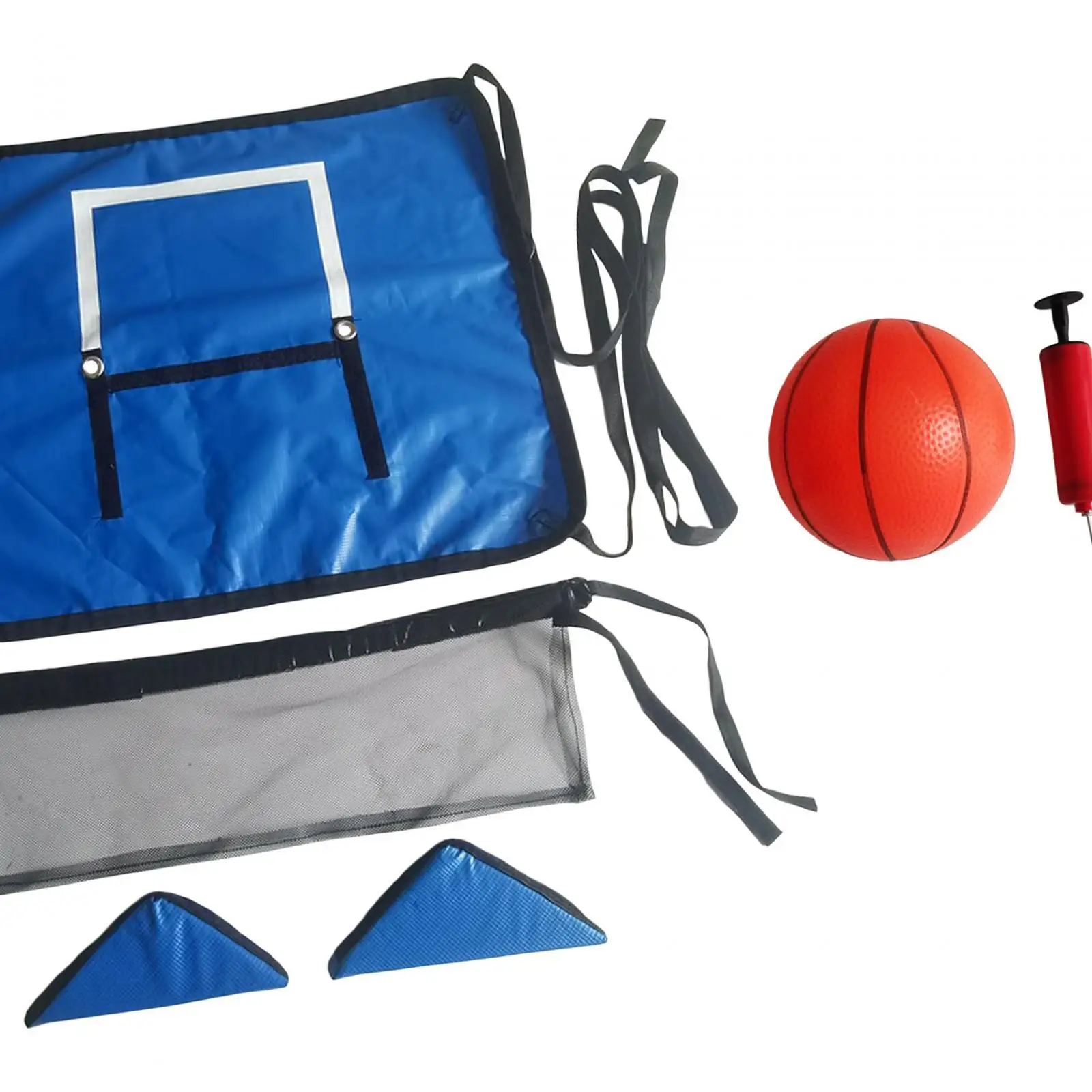 

Basketball Hoop for Trampoline with Mini Basketball and Pump Waterproof Sports Toys Universal Trampoline Accessory for All Ages