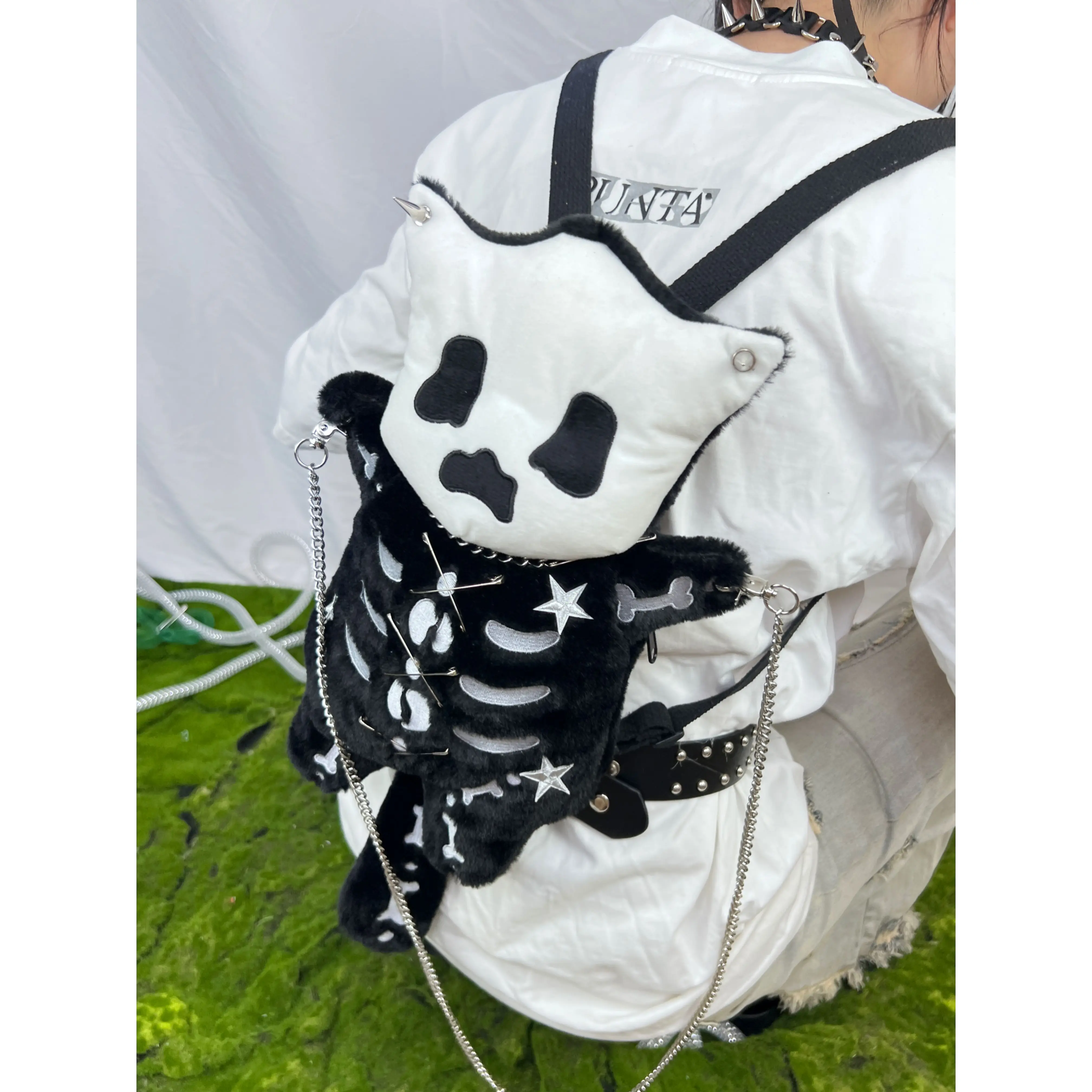 

Y2k Cute Ghost Backpack Kawaii Fluffy Crossbody Bag Cartoon Women Messenger Fashion Shoulder Bag Girl Casual Purse Handbag