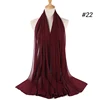 Musulman en mousseline de soie Hijab femmes bulle en mousseline de soie écharpe pour femmes dames voile musulman Islam couleur unie malaisie Musulman Wrap foulards