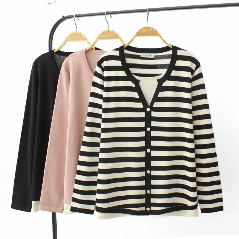 Womens Plus Size Autumn Winter Sweaters Casual Clothing Long Sleeve Fake Two Pieces Jumpers Curve Knitted Pullovers E2 3056