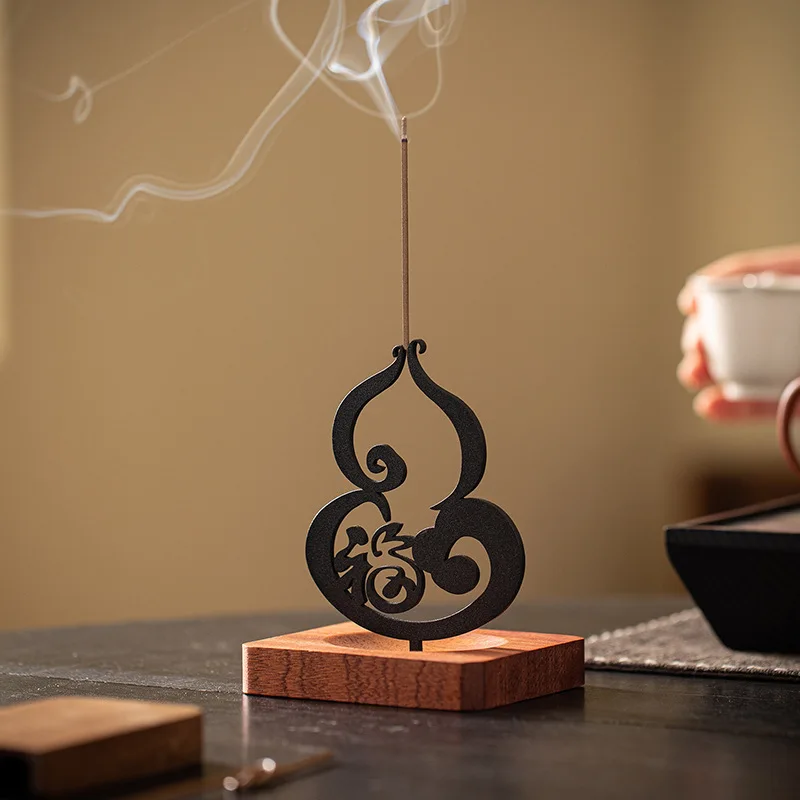 Creative gourd line incense burner incense seat sandalwood plate holder tea space indoor advanced aromatherapy burner tea