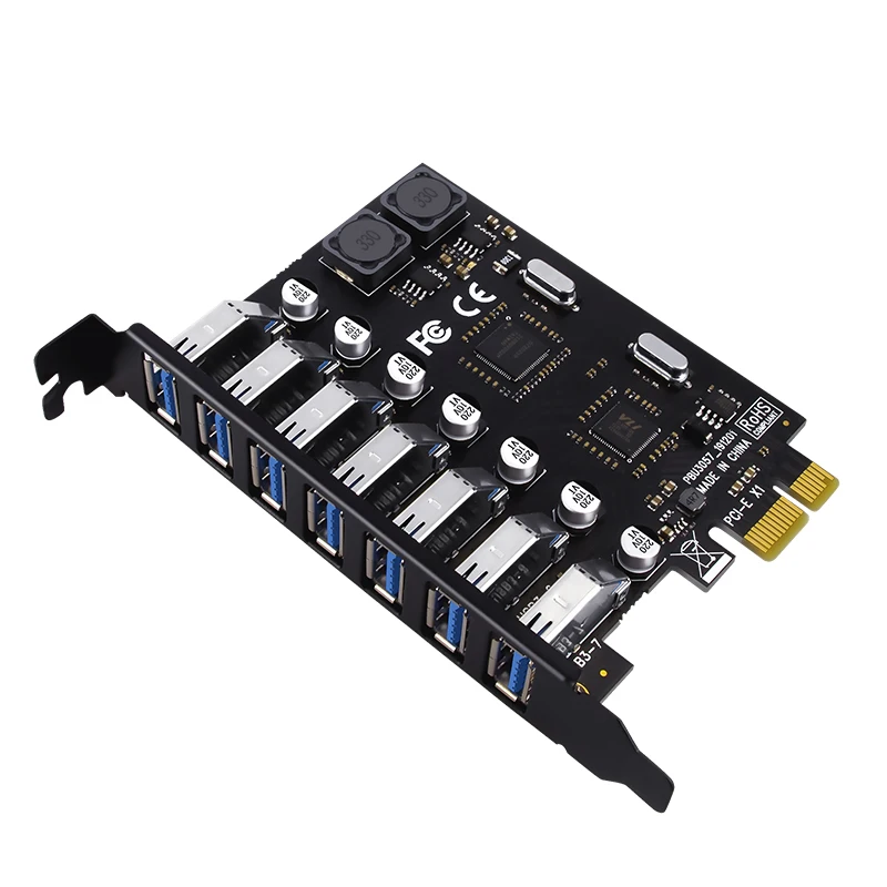 Adaptador Usb 3.0 Pci e Express Portas Cartão de Expansão Usb Usb3 Pcie Controlador x1 Conversor para Desktop pc - Imagem 5