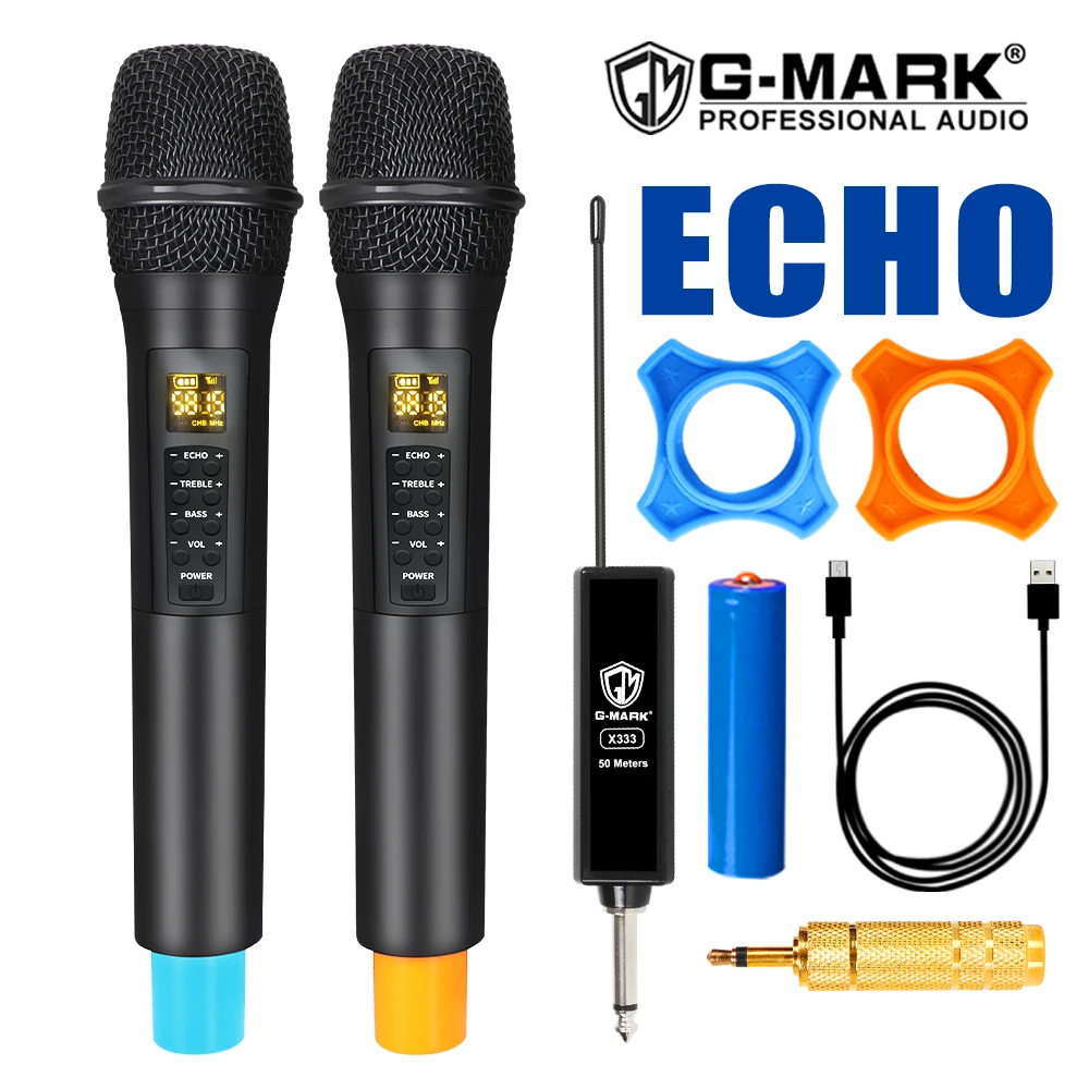 mic様 ECHO Wireless Microphone G-MARK X333 Recording Karaoke