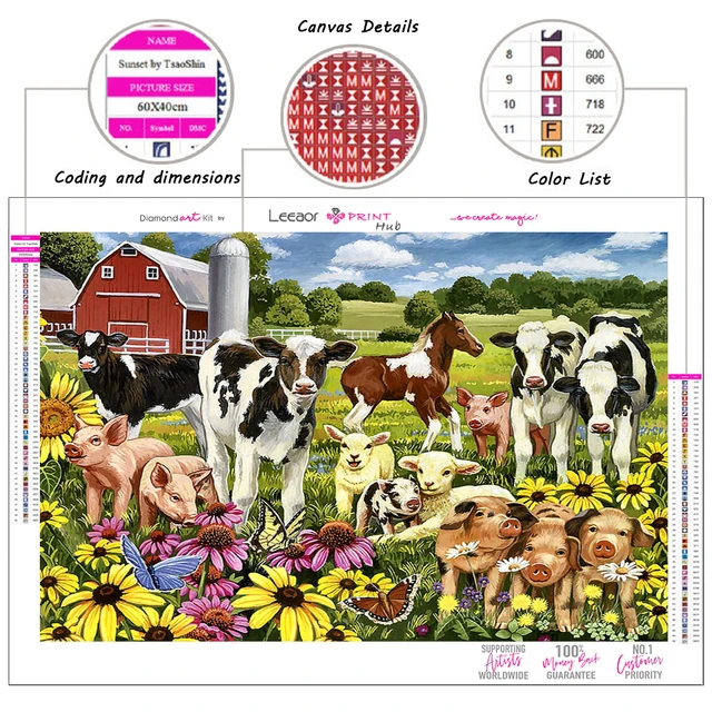 5D DIY Diamond Painting Animal Joy Farm Diamond Art Square Drill Mosaic  Embroidery Cross Stitch Kit Home Decor Gift For Kids - AliExpress