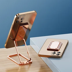 Premium Metal Phone Ring Holder - 360° Rotating Grip & Foldable Kickstand (A - ROSE GOLD)